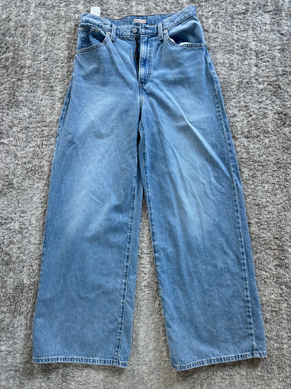 Levi's Light Blue Cinch Wide Leg Jeans